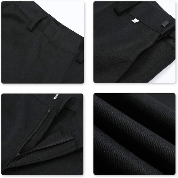 Men’s Slim Fit 3-Piece Suit Set - Tailcoat Jacket, Pants & Vest in Classic Black - Picture 6 of 6